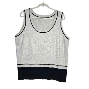 Red Woman Sleeveless Top, Gray/black. Size 2X.